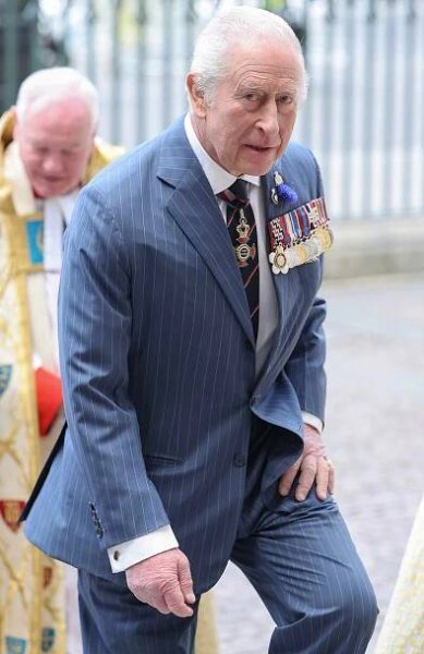 King Charles III attends the Thanksgiving Service to mark the 80th anniversary of VE Day at Westminster Abbey