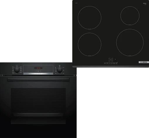 Elektrická trouba Bosch HRA574BB0 + Indukční varná deska BOSCH PUG611AA5E Černá