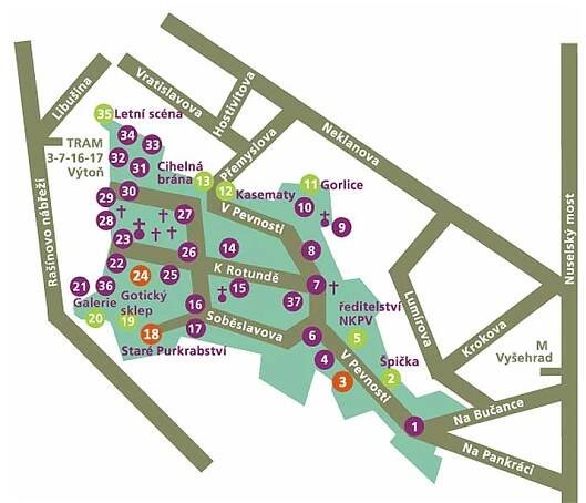 mapa vysehrad