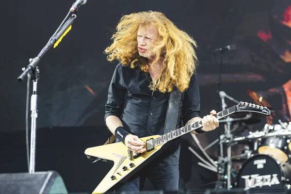 Dave Mustaine of the American thrash metal band Megadeth performs in concert at Resurrection Fest Estrella Galicia 2024 on June 29, 2024 in Viveiro, Spain.
