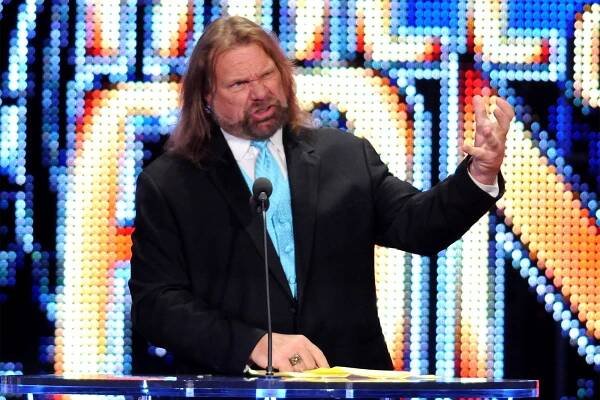 "Hacksaw" Jim Duggan is inducted into the WWE Hall of Fame in 2011.