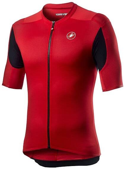 CASTELLI Cyklistický dres s krátkým rukávem - SUPERLEGGERA 2 - červená/černá