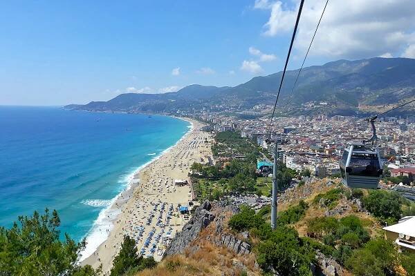moderní lanovka Alanya Teleferik