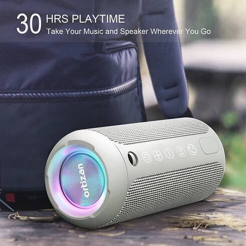Ortizan Portable Bluetooth Speaker-Gray - Image 4