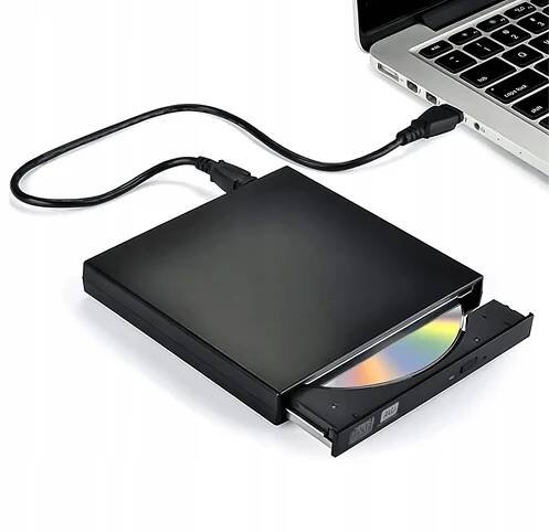 EXTERNÍ PŘENOSNÁ MECHANIKA DVD CD RW PŘEHRÁVAČ ČTEČKA USB DISKŮ PRO NOTEBOOK