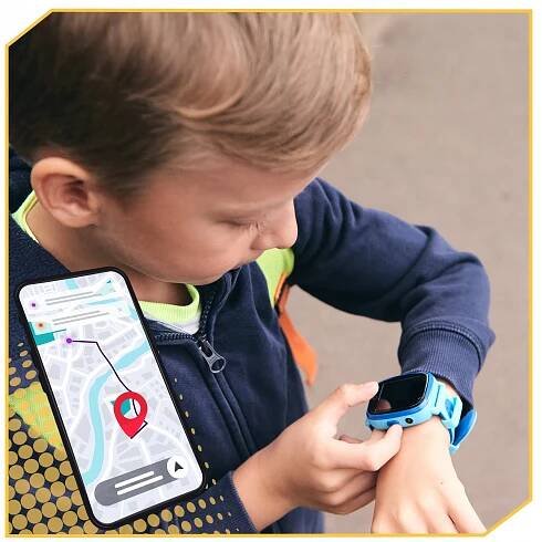 CHYTRÉ HODINKY HODINKY PRO DĚTI SIM TELEFONOVÁNÍ VIDEOHOVORY GPS SMS MODRÉ Barva modrá