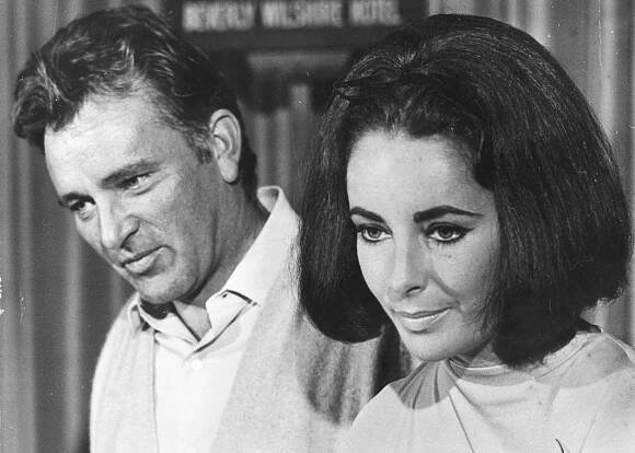 Elizabeth Taylor with film actor, Richard Burton 1963
