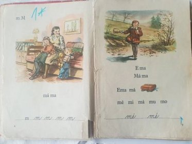 Staré učebnice ZŠ, Slabikář 1955, Zpěvník 1958, Ruština 1962, od 1kč - Knihy a časopisy