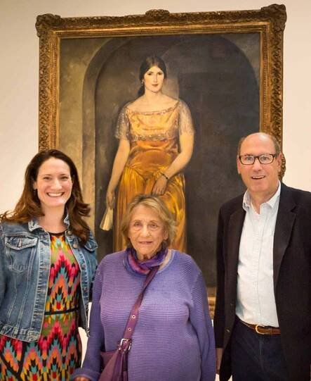 PEM Curator Austen Barron Bailly, Marie Kroll Rose and her son Jim Rose. Photo by Allison White/PEM.