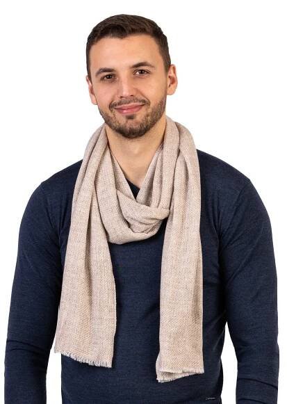 Pánská šála KAŠMÍR béžová - PÁNSKÁ MÓDA