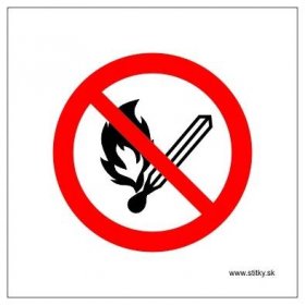 Stitky.sk - Zákaz fajčiť a vstupovať s otvoreným ohňom - výrobné štítky, eloxované štítky, ovládacie panely, akýkoľvek štítok