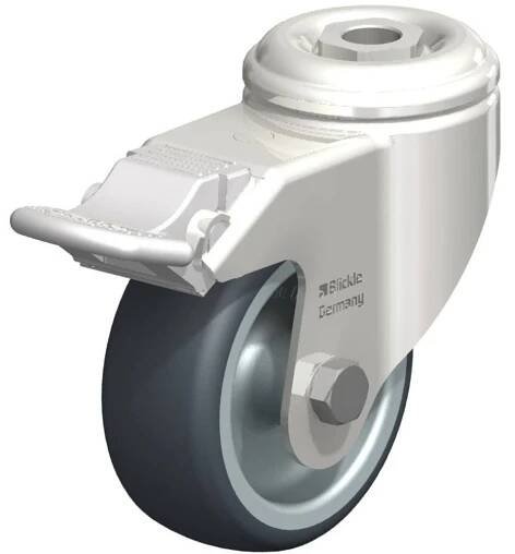 Blickle 574293 LKRXA-TPA 80G-FI Otočné kolečko s brzdou Ø kola: 80 mm nosnost (max.): 100 kg 1 ks
