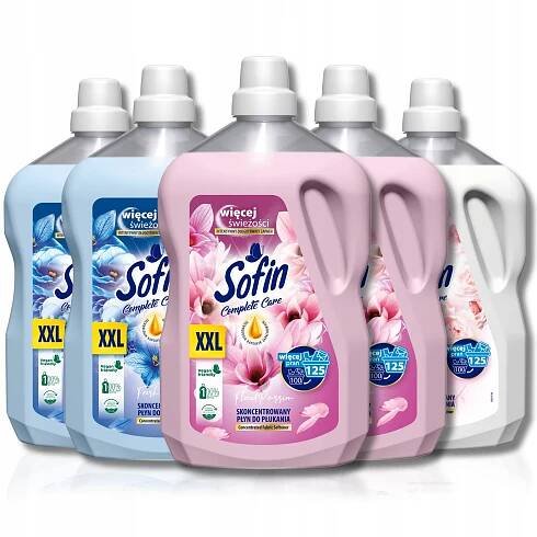 SOFIN tekutá aviváž Svěžest Měkkost XXL 2,5 l x 5 ks (625 praní)