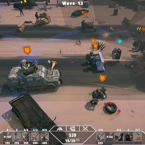 The frontline is a capricious seesaw in budget autobattler-RTS Operation: Polygon Storm