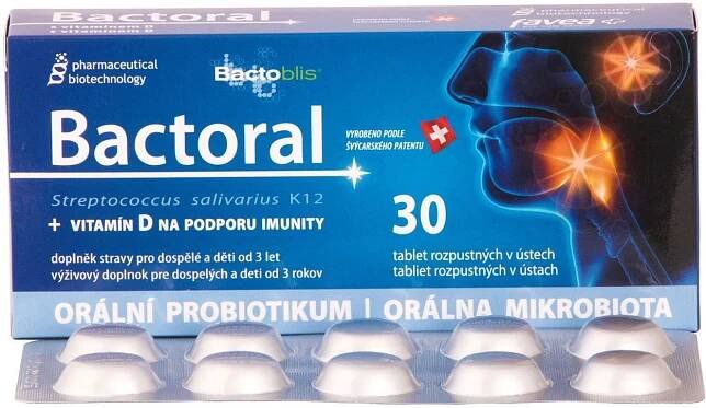 Favea Bactoral + Vitamín D, 30 tablet