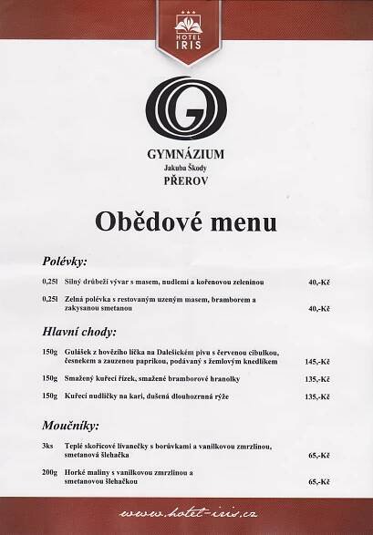Gymnázium Jakuba Škody - Úvodní stránka