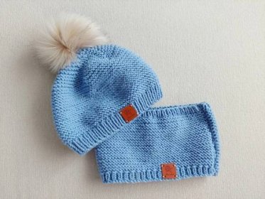 Návod na pletení pro začátečníky: jednoduchá dětská zimní čepička s nákrčníkem - DIY by Hanka