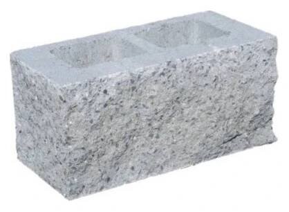KB blok plotová tvárnice 40x20x20cm bílá štípaná B