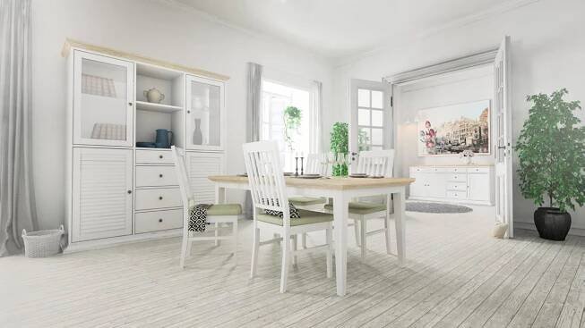 Vitrína PROVENCE 303, Bílá | Obývací pokoj | www.nabytek-kelt.cz