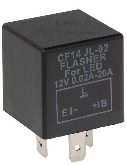 Přerušovač blinkrů LED, 12V,0,02-20A pro evropské vozy