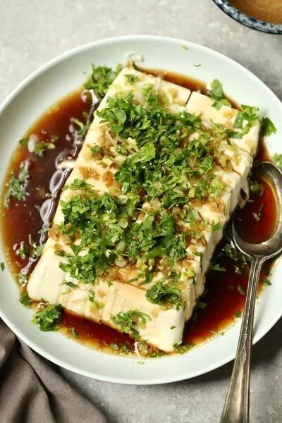 Silken Tofu Salad - Yang's Nourishing Kitchen