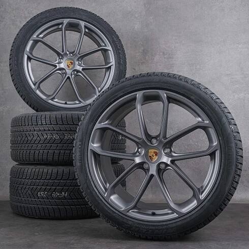 Originální ráfky na auto Porsche Cayenne 22 palců 9Y3 Coupé Zimní pneu s disky Vesuvius Grey Nové OU9