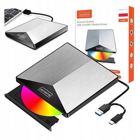 Externí jednotka Přehrávač DVD CD USB-C 3.0 Vypalovačka pro notebook Počítač