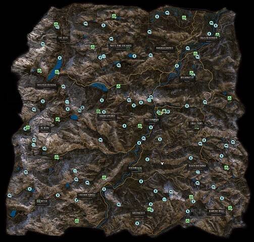 Way of the Hunter - Maps (Campsites, Photo Spots, Hunting Stands)