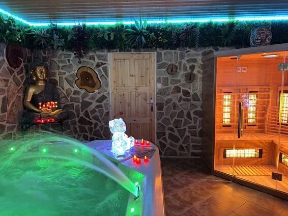 Privátní wellness pro 2 osoby se saunou a vířivkou Hamr na Jezeře Apartments & Wellness Medusa • Firmy.cz