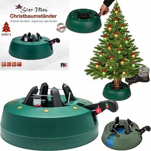 F-H-S International Start 2 Stojan na vánoční stromek na vodu plastový 34 cm zelený, zelená