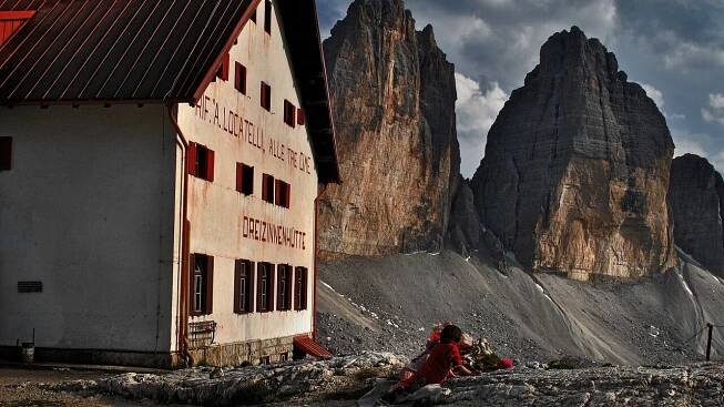 Locatelli hut in Tre Cime di Lavaredo