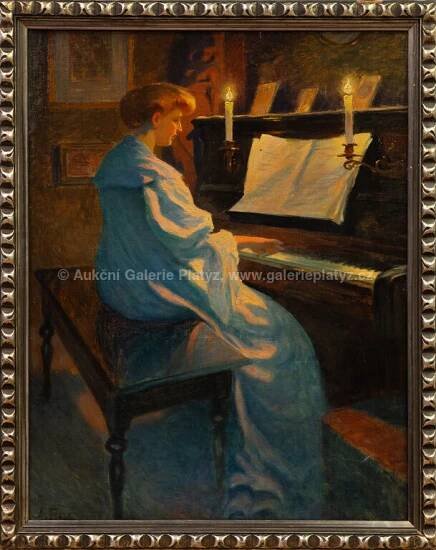 František Jakub - Žena u piána - Aukční Galerie Platýz