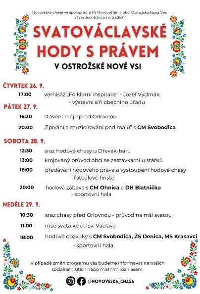 Svatováclavské hody s právem – Obec Ostrožská Nová Ves