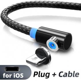 FONKEN Magnetický kabel Micro USB Magnetický kabel USB typu C 360 pro Samsung a50 a70 Kabel pro rychlé nabíjení telefonu pro nabíječku pro iPhone