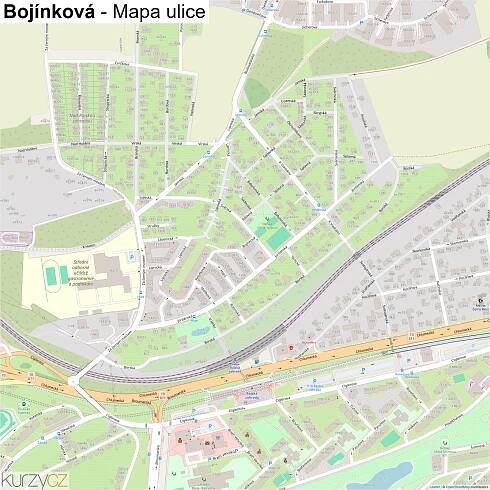 Bojínková - mapy | Kurzy.cz