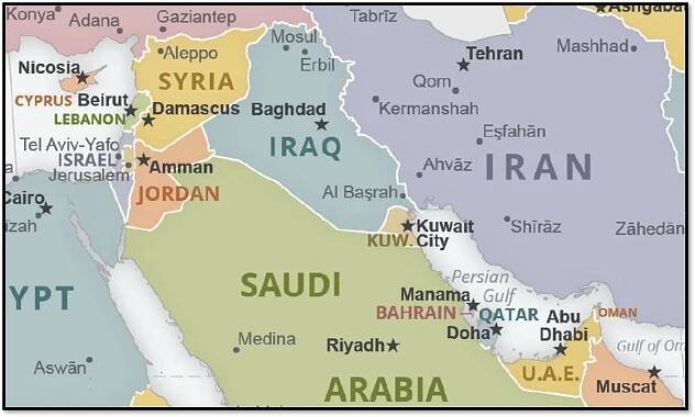 Middle East map