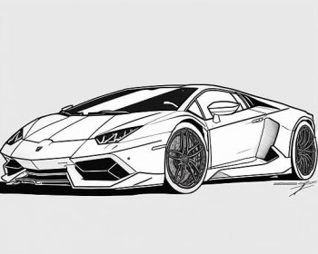 omalovánky auto Lamborghini 1 - Omalovánky k vytisknutí zdarma