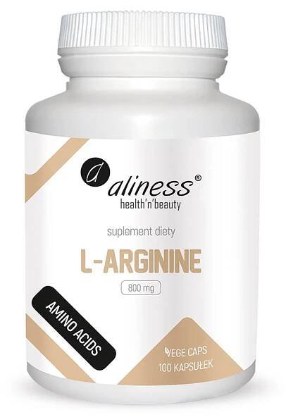 L-arginin 800 mg x 100 rostlinných kaps. . Doplněk stravy || Aliness