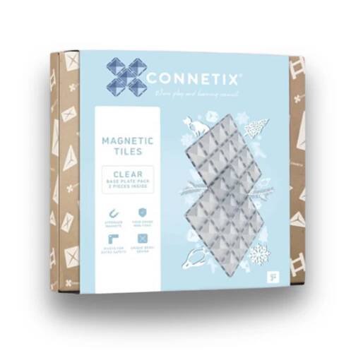 Connetix Tiles - Základna Průhledná 2 kusy