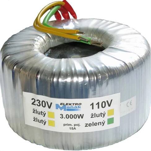 Transformátor toroidní 230V/110V 3000W