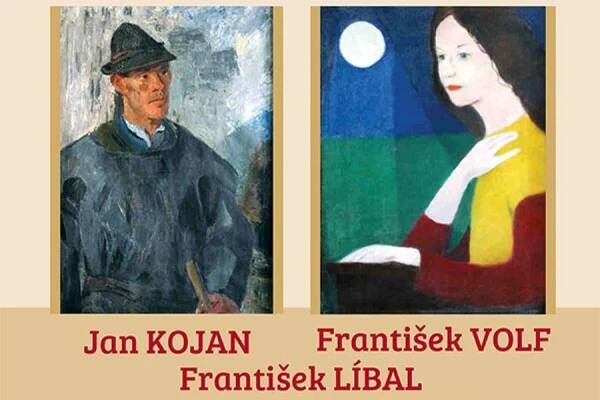 Výstava obrazů  :J. Kojan, F. Volf, F. Líbal