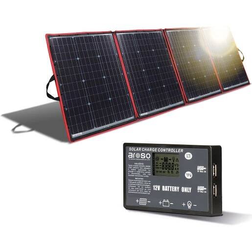 Přenosný solární panel Aroso 320W 16A skládací
