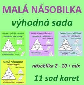 MALÁ NÁSOBILKA – násobilka 2-10 + mix (11 sad karet) - výhodná sada - Matematika | UčiteléUčitelům.cz
