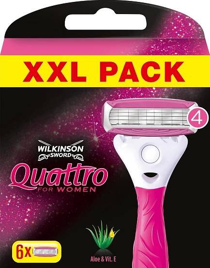 Wilkinson Sword Quattro For Women náhradní břit 6 ks od 178 Kč