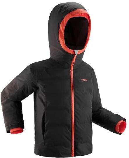 Dětská lyžařská bunda 580 Warm šedo-korálová