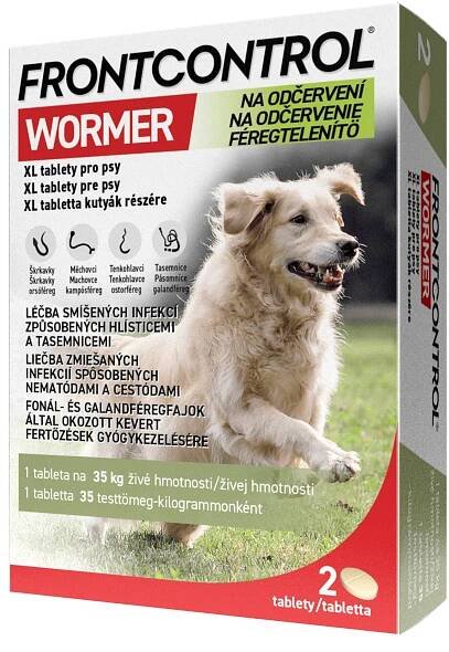 Frontcontrol Wormer pro psy XL tbl.2