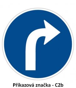 Přikázaný směr jízdy vpravo