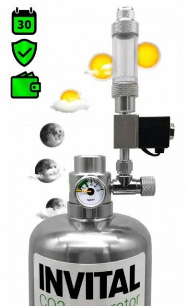 CO2 Generator s nočním vypínáním s 2l lahví