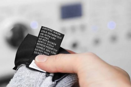 reading a garment care label
