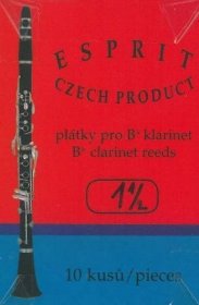 Plátek ESPRIT B Clarinet reeds tvrd. 1 1/2 (6 ks) - Hudební nástroje